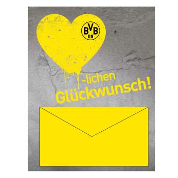 Borussia Dortmund BVB Geldscheinkarte Glückwunschkarte